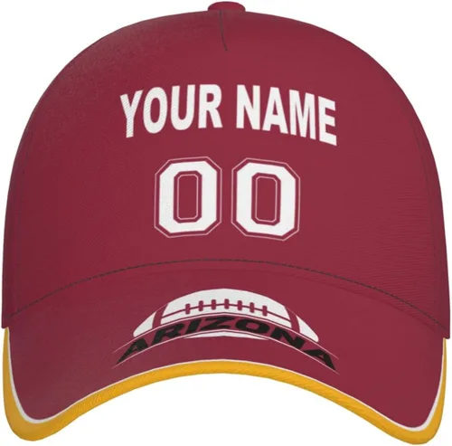 Vista 2 de Gorra personalizada con cualquier nombre y número ajustable, regalo personalizado para papá, hombres, mujeres, jóvenes, fanáticos de los deportes