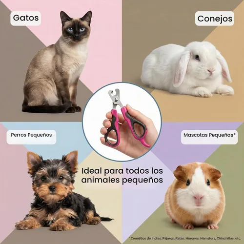 Vista 7 de Tpotato Cortauñas para gatos con lima de uñas, recortador de uñas de gato de acero inoxidable para gatos de interior, cortaúñas profesional