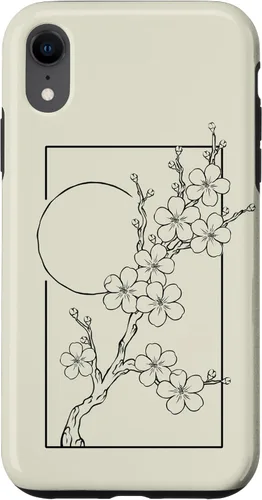 Vista 24 de iPhone 16 Japanese Graphic Cherry Blossom with Sun Case