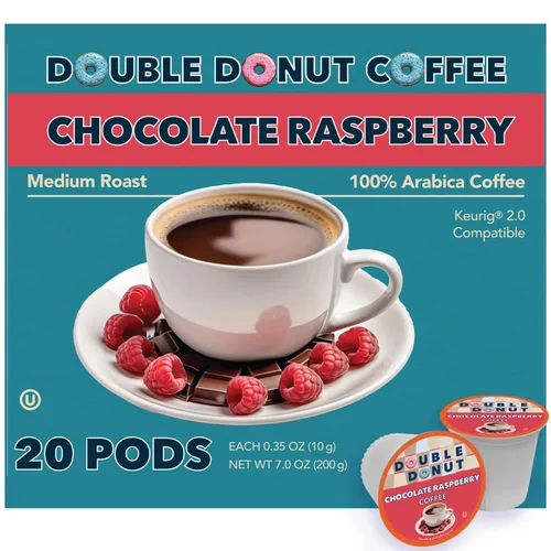 Vista 146 de Double Donut Coffee Cápsulas de Café Half Caff, Cápsulas de Café de Media Cafeína de Porción Individual para Cafeteras Keurig K Cup, Tostado Medio