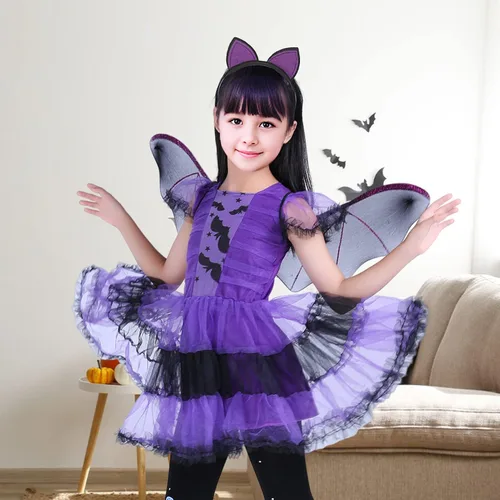 Vista 3 de Metaparty Disfraz de bruja para niñas, disfraz de bruja para niños, disfraz de vampiro para niñas