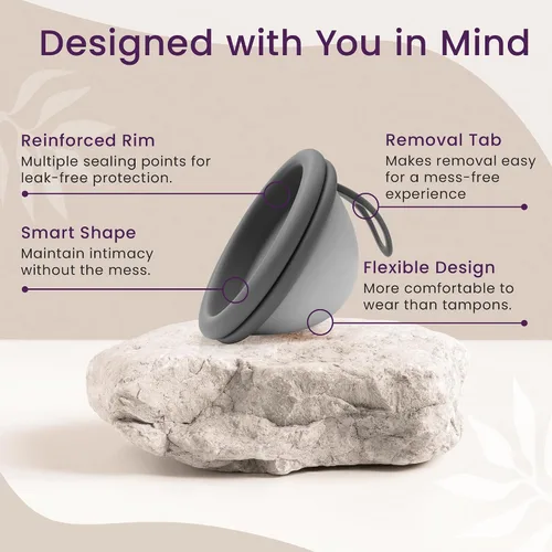 Vista 5 de Ecoblossom Disco menstrual reutilizable – Copa menstrual – Disco de período suave para mujeres diseñado con vaso de silicona flexible de grado