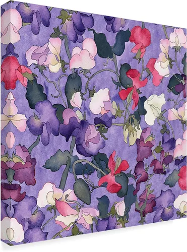 Vista 2 de Carissa Luminess 'Sweet Peas Pattern Light' - Lienzo decorativo