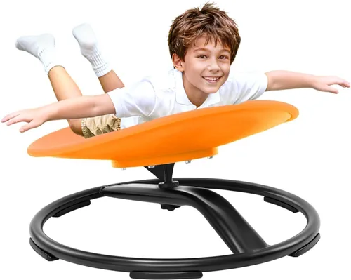 Vista 10 de Zhenx Silla giratoria para niños autistas con asas, asiento giratorio sensorial de capacidad de 220 libras, juguete sensorial para adolescentes