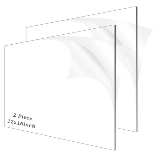 Vista 30 de 4 piezas de láminas acrílicas de 1/8" de grosor (3mm), plexiglás fundido transparente de 18" x 24" con papel protector para letreros, proyectos