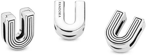 Vista 3 de PANDORA REFLEXIONS - Dije de plata de ley 925 con inicial de letra, Metal