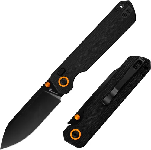 Vista 8 de HX OUTDOORS Cuchillo de bolsillo plegable Hyla Negro (All-Black)