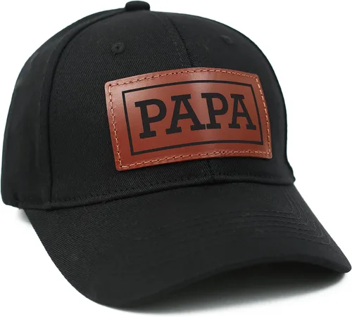 Vista 9 de Gorra de camionero para papá, gorra de béisbol, gorra de papá, gorra de cuero grabada con láser