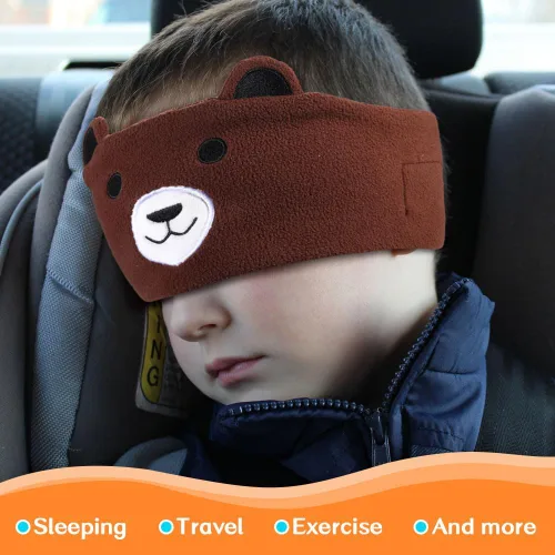 Vista 6 de Auriculares Inalámbricos para Niños, Auriculares Sobre la Oreja para Niños y Pequeños, con Altavoces Delgados y Diadema de Felpa Super Suave (Oso)