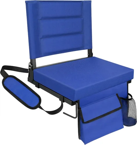 Vista 10 de Stadium Seats with Back Support,Bleacher Chairs with Cushion, Portable Folding Stadium Chair with Removable Cushion and Large Pocket for School