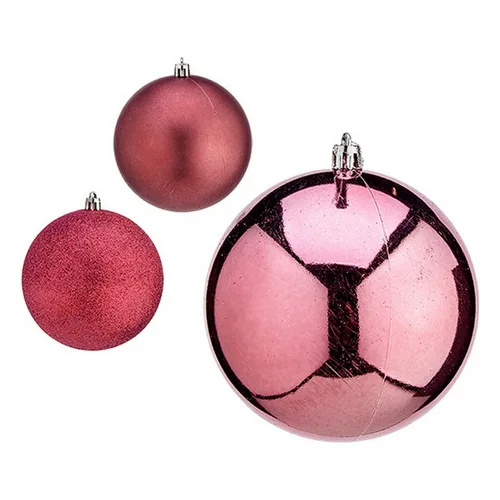 Vista 2 de Bolas de Navidad Krist+ Rosa Plástico Ø 10 cm 6