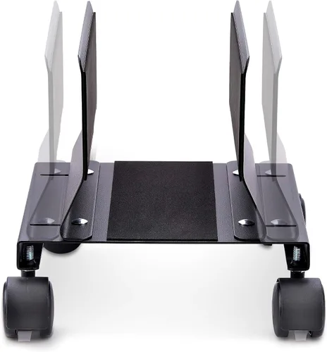 Vista 4 de StarTech - Carrito de torre para computadora, carga máxima de 46.3 libras, TAA (CPUMOBILESTND) Carrito de CPU móvil rodante sobre ruedas, soporte