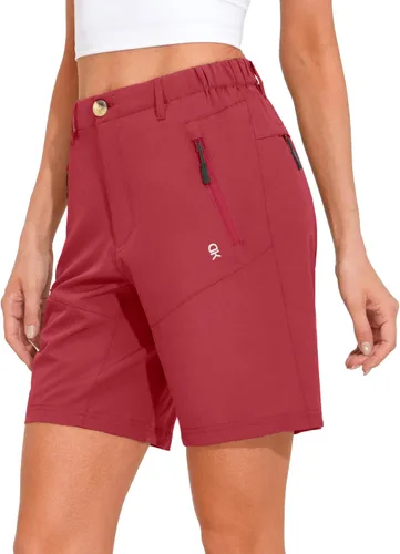 Vista 18 de Little Donkey Andy - Shorts elásticos de secado rápido para mujer, para senderismo, campamento y viajes A1 negro