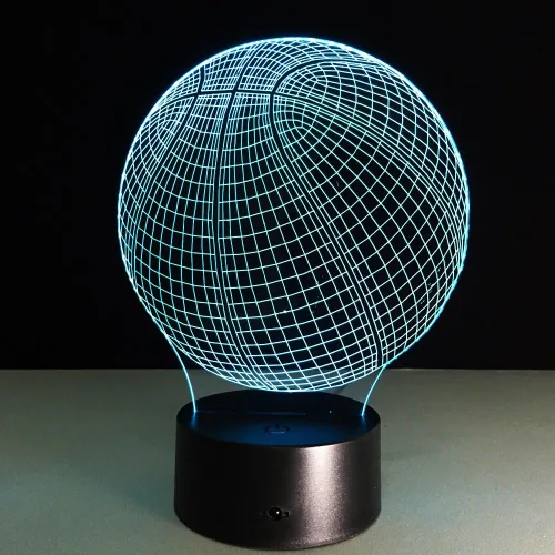 Vista 4 de Lámparas nocturnas 3D de ilusiones ópticas, T1-3deng-lanqiu01, 0.50watts, 5.00 volts