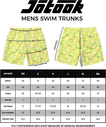 Vista 7 de JOTOOK Traje de baño para hombre, de secado rápido, con forro de malla, pantalones cortos de playa
