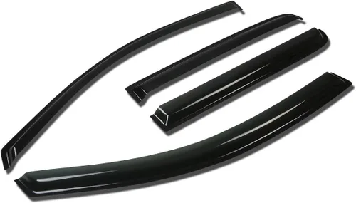 Vista 33 de Auto Dynasty 4 unidades de cinta en la visera de ventilación de ventana, deflector, protector de lluvia compatible con Nissan Maxima 2004-2008