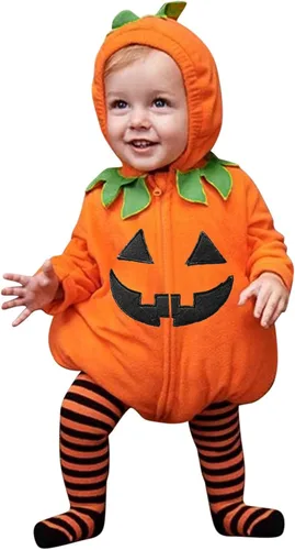 Vista 8 de Disfraz de calabaza para bebé, unisex para niños pequeños