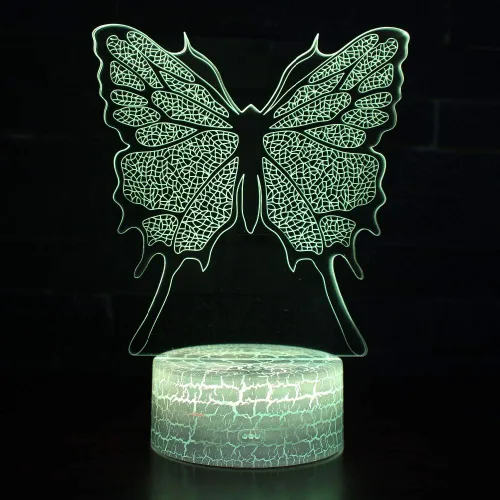 Vista 5 de 7 color cambiante noche lámpara 3D atmósfera luz 3D ilusión visual LED lámpara para niños juguete Navidad regalos cumpleaños