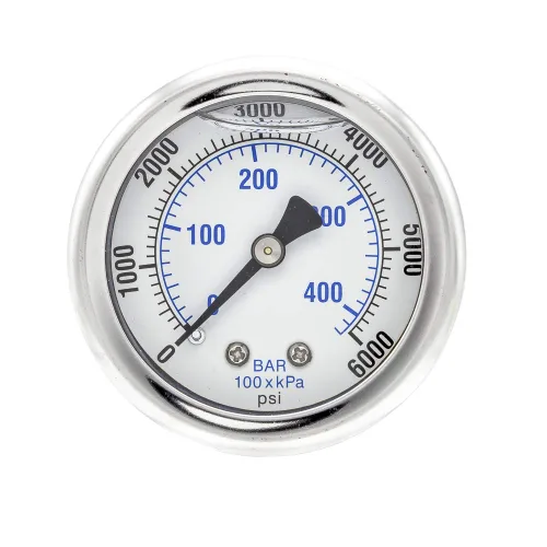 Vista 13 de PIC Gauges 202L-204M Medidor de presión relleno de glicerina con carcasa SS/bisel, internos de latón, lente de PC, dial de 2 pulgadas, rango