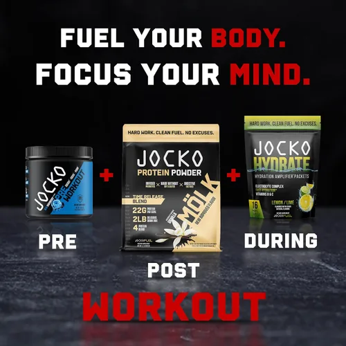 Vista 6 de Jocko Fuel Ultimate Polvo Pre-Entrenamiento - Bebida energética en polvo para antes del entrenamiento para hombres y mujeres - Mezcla nootrópica sin