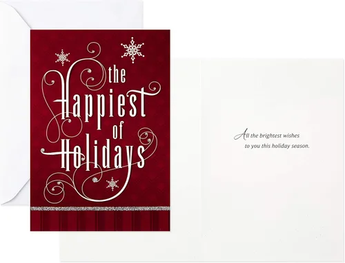 Vista 5 de Hallmark Image Arts - Juego de tarjetas navideñas en caja, elegantes letras (4 diseños, 24 tarjetas con sobres)