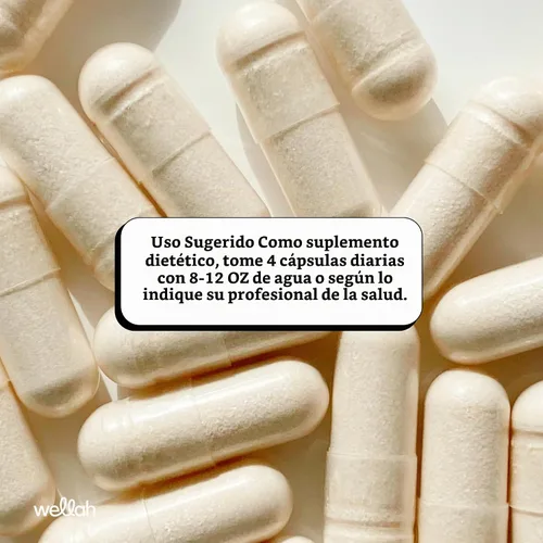Vista 6 de Wellah Myo & D-Chiro Inositol para mujer 120 cápsulas, 30 porciones