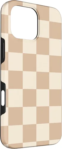 Vista 38 de Funda de tablero de ajedrez marrón beige claro para iPhone 14 Pro