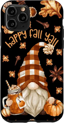 Vista 27 de Funda para iPhone 16 con diseño de especias de calabaza con diseño de gnomo de otoño