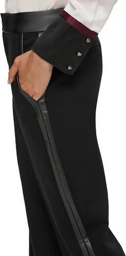 Vista 2 de Karl Lagerfeld Paris Pantalón Ponte de piel sintética con cintura para mujer