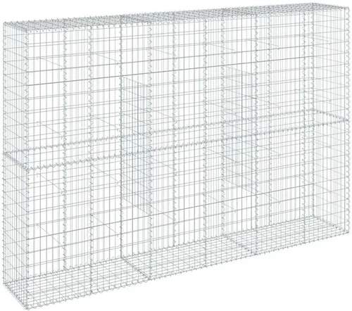 Vista 106 de vidaXL Cesta de gavión con tapa, 39.4 x 19.7 x 39.4 pulgadas, hierro galvanizado rectangular, resistente a la intemperie, montaje sin herramientas