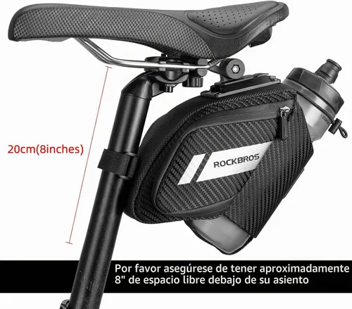 Vista 4 de ROCKBROS Bolsa de sillín de bicicleta Bolsa de asiento de bicicleta