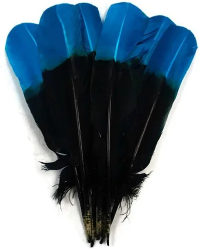 Vista 28 de 1/4 lb - Aqua Blue Pavo Marabou Corto Plumas Sueltas Mullidas Al Por Mayor A Granel