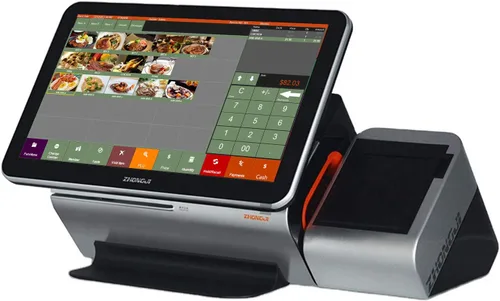 Vista 3 de Nuevo sistema táctil POS para restaurantes y bar Software caja registradora con 3 1/8 "impresora térmica SET01