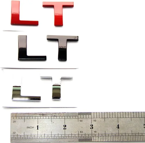 Vista 3 de 1 emblema de placa de identificación OEM LT compatible con Silverado Sierra Tahoe Suburban Glossy (2007-2018 negro)