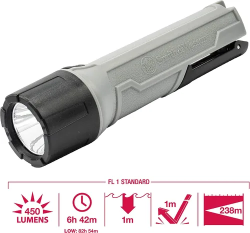 Vista 3 de Smith & Wesson Night Guard Pro Series Linternas con 3 modos, clip de resorte, construcción impermeable y retención de memoria para supervivencia