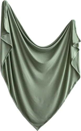 Vista 12 de mushie Manta Envolvente Elástica para Bebé Extra Suave y Ajuste Ceñido 47"x47" (Blush)