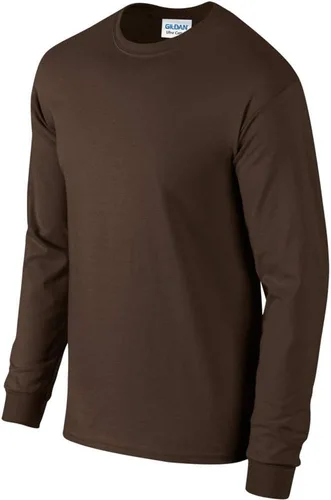 Vista 3 de Camiseta Gildan de manga larga, de algodón, con cuello redondo, para hombre