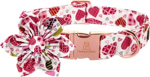Vista 29 de Lionheart glory - Collar de perro de San Valentín, collares para perros con lazo, collares para mascotas ajustables con lazo para perros pequeños