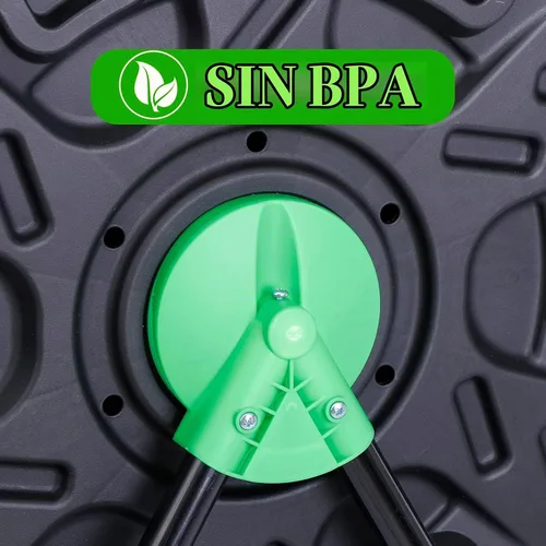 Vista 8 de Nouva Contenedor de compostaje para exteriores, 18.5 galones de una sola cámara, pequeño compostador giratorio, marco de acero, barril resistente