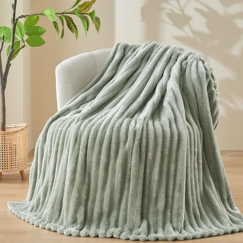 Vista 88 de NEWCOSPLAY Manta de Tiro Súper Suave Aqua Franela Sedosa Premium Forro Polar Jacquard Acanalado 3D Ligero Manta de Cama Uso en Todas las Estaciones