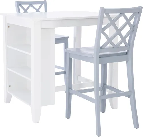 Vista 17 de Powell Silla auxiliar de comedor Conolly Blue Graphite