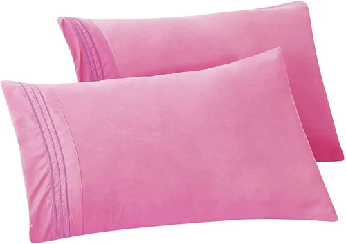 Vista 41 de Elegant Comfort Fundas de almohada sólidas de microfibra de alta calidad hotelera, tejido suave, resistente a las arrugas y a las manchas, fácil
