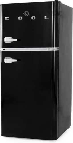 Vista 8 de Commercial Cool Refrigerador de 4.5 pies cúbicos con congelador, estilo Rojo