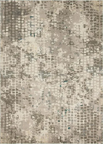 Vista 26 de Tapete Unique Loom colección Jardin para múltiples áreas, abstracta, vibrante, Polipropileno, Gris/Marrón