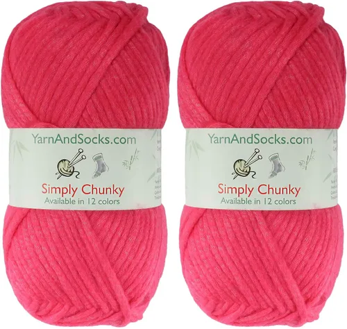 Vista 55 de JubileeYarn Halo Fables Yarn - 100g/Skein Bulky Polyester - North Wind Sun - 2 Skeins