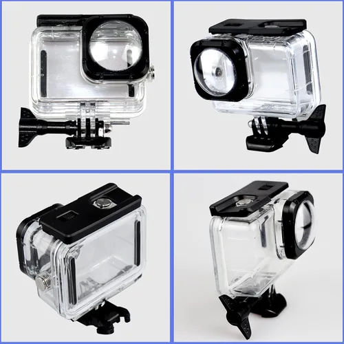 Vista 2 de Carcasa impermeable para GoPro Hero11 10 9 Max Lens Mod, carcasa protectora de buceo subacuático 40M con accesorios de soporte