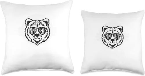 Vista 3 de Funny Mama Bear Merch Store Thou Shall Not Mess with Mama Bear It's Gonna Be Ugly - Almohada de 16 x 16 pulgadas, multicolor