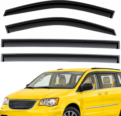 Vista 21 de Deflectores de ventana extra duraderos con cinta adhesiva para viseras de lluvia, protectores solares, ventilación para parabrisas, accesorios Para