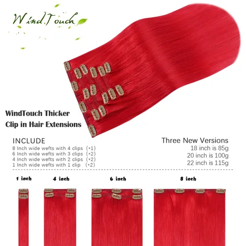 Vista 78 de WindTouch - Extensiones de cabello humano real con clip, color marrón claro a rubio con reflejos #6P613, 22 pulgadas, 4.33 onzas, 7 piezas #6p613