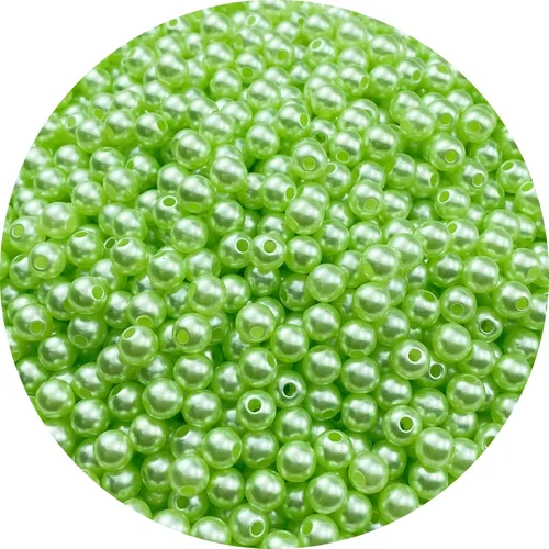Vista 54 de 4000 piezas Cuentas de perlas para manualidades 3mm Perla de resina para hacer joyas Cuentas de perlas redondas a granel con agujero para collares